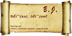 Bátkai József névjegykártya